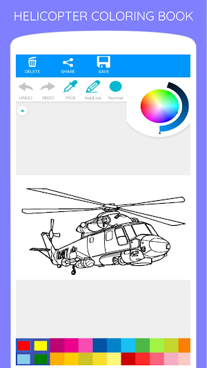Helicopter Coloring Book Screenshot 0