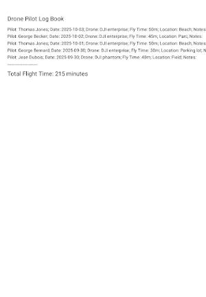 Drone Pilot Logbook Screenshot 2