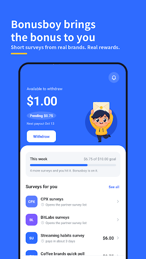 Surveys & Rewards - Bonusboy Screenshot 0