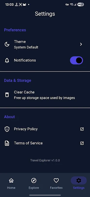 Travel Explorer Screenshot 1