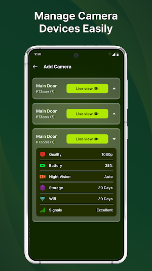 PTZ Security Camera App Screenshot 2