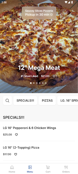 Saucey Slices Pizzeria Screenshot 1