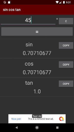 sin cos tan Screenshot 2