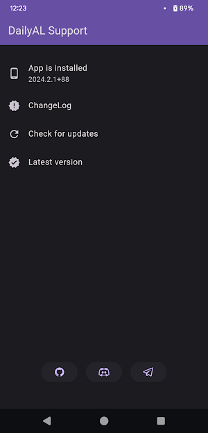 DailyAL Support Screenshot 1
