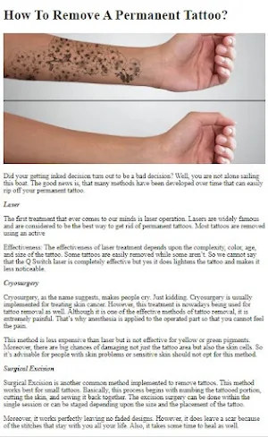 How To Remove Permanent Tattoo Screenshot 3