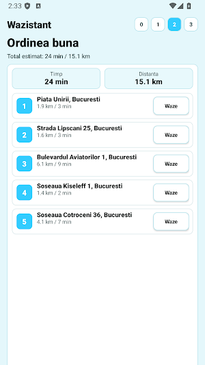 Wazistant - Optimal Route Screenshot 2