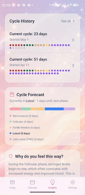Eluna: Cycle & Period Tracker Screenshot 3