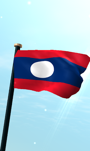 Laos Flag 3D Live Wallpaper Screenshot 0
