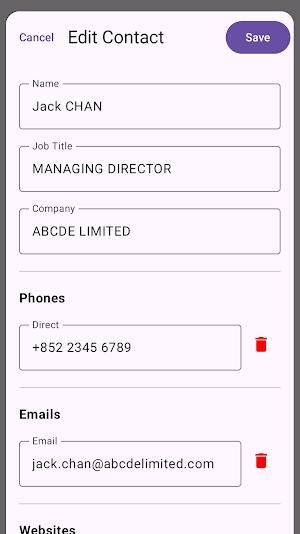 UContact: Business Card Reader Screenshot 1