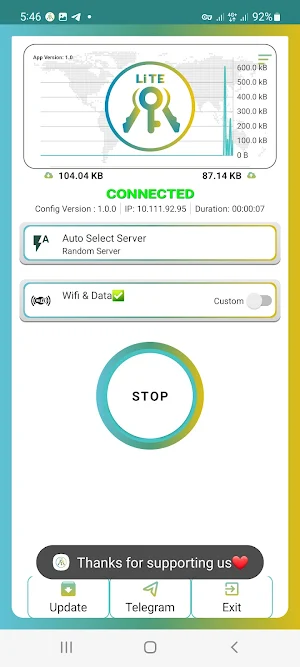 Key Tunnel Lite Screenshot 0