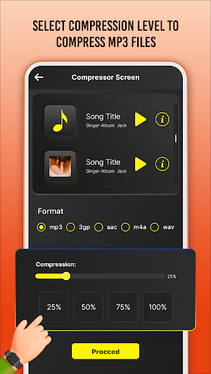 Audio Compressor: Compress MP3 Screenshot 2