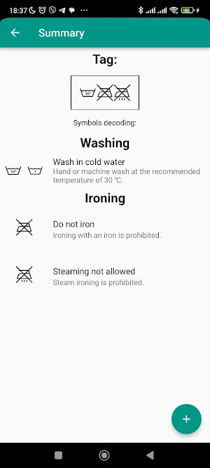 Laundry Guide: care symbols Screenshot 2