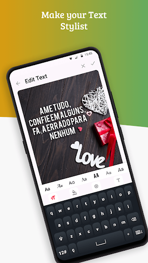 Write Portuguese Text on photo Screenshot 3