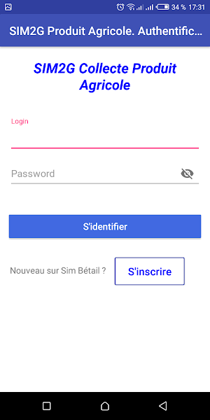 SIM2G - Collecte de Produits Agricoles Screenshot 1