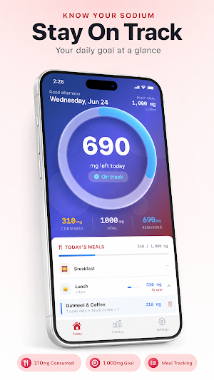 Sodium Tracker App Screenshot 1