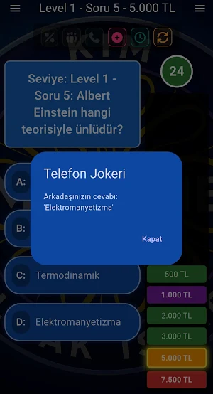 Kim 5 Milyoner Olmak İster Screenshot 3