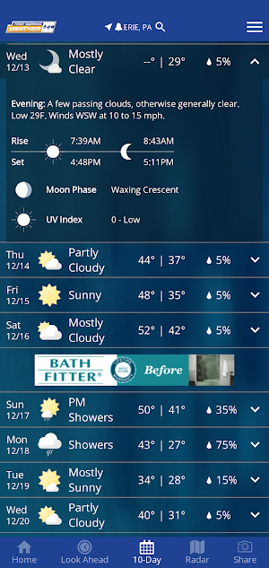 Erie Weather Screenshot 1