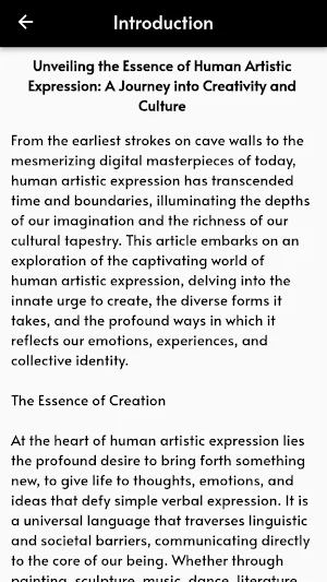 Human Artistic Expression Screenshot 1