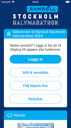 Stockholm Halvmarathon Screenshot 0