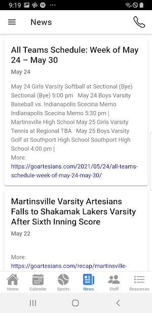 Martinsville High Athletics - Indiana Screenshot 2