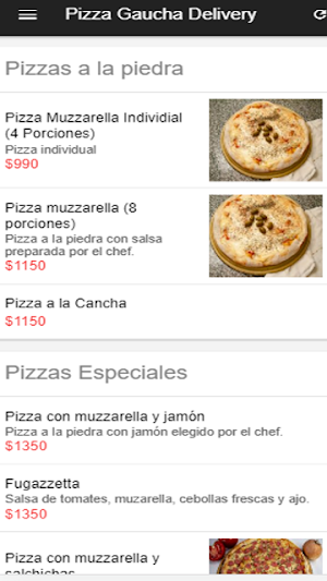 Pizza Gaucha delivery Screenshot 2