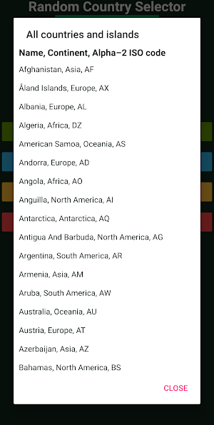 Random Country Selector Screenshot 3