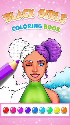 Black Girls Coloring Book Screenshot 0