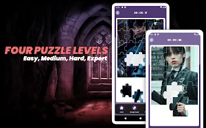 Wednesday Jigsaw Puzzle Game Screenshot 2