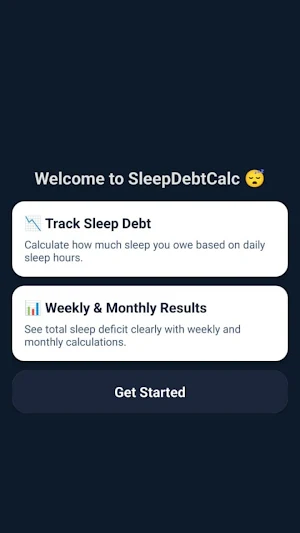 SleepDebtCalc Screenshot 1