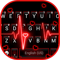 Neon Red Heartbeat Theme