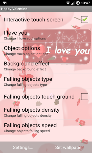 Happy Valentine LWP Screenshot 2