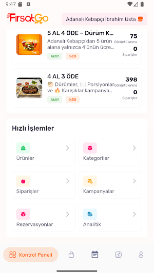 FırsatGo Partner Uygulaması Screenshot 1