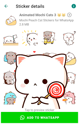 Animated Mochi Cat Stickers Screenshot 2