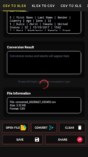 CSV/Excel Converter Screenshot 2