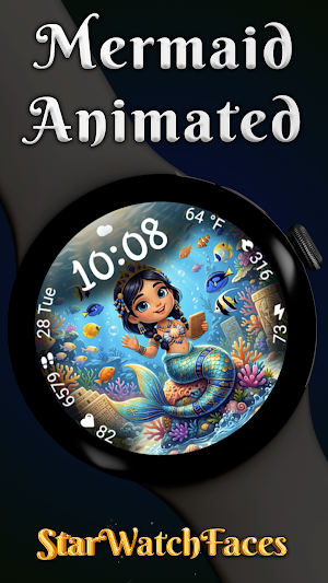 Mermaid Animated Watchface Screenshot 0