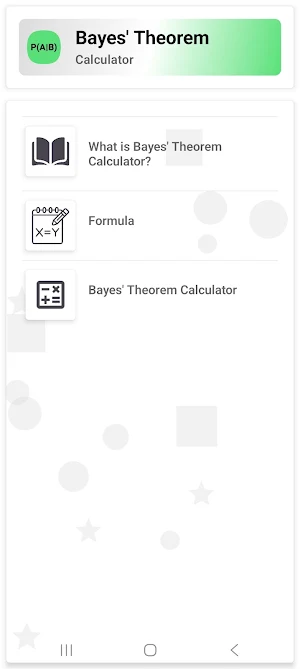 Bayes' Theorem Calculator Screenshot 0