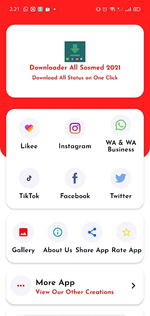Downloader All Sosmed 2021 Screenshot 0
