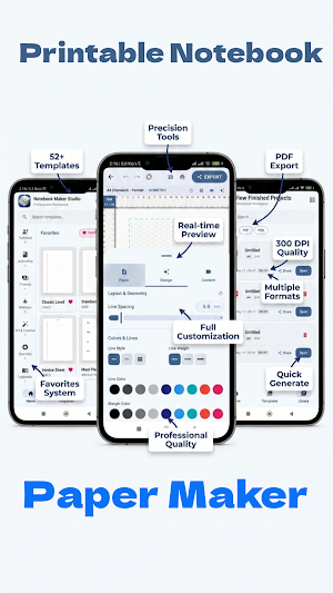 Printable Notebook Paper Maker Screenshot 1