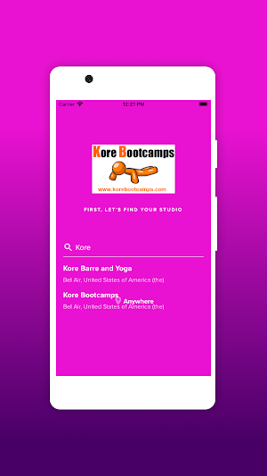 Kore Fitness Screenshot 1