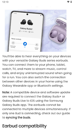 Galaxy Buds 2 Pro App Hint Screenshot 1