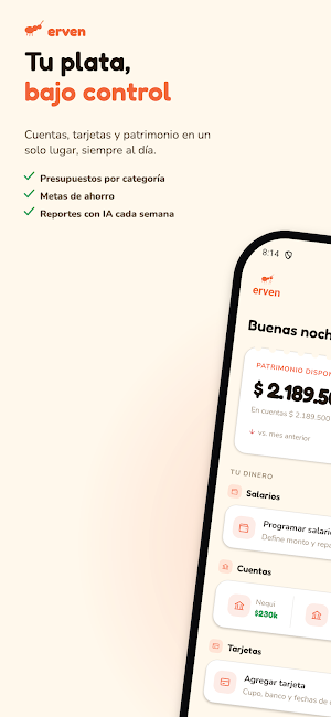 Erven - Finanzas personales Screenshot 0