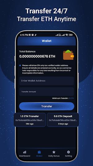 EthRent - ETH Rent Miner Screenshot 2