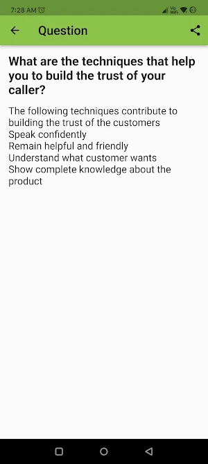 Telemarketing Interview Screenshot 1