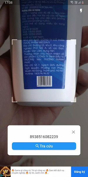 Quét Mã Vạch, Mã QR, Hàng Giả Screenshot 2