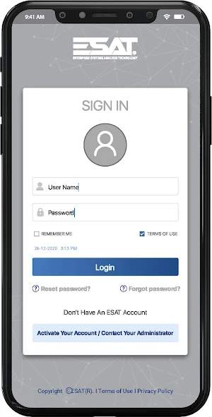 ESAT | Client Mobile app Screenshot 0
