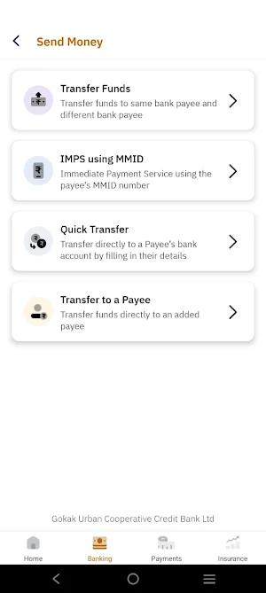 GOKAK URBAN COOP BANK LIMITED Screenshot 1