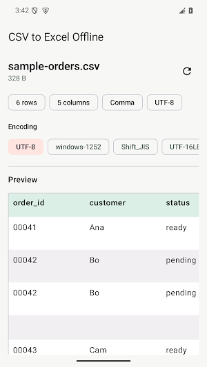 CSV to Excel Offline Screenshot 1