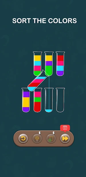 Water Color Sort Woody Puzzle Screenshot 1