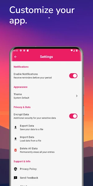 ZahraFlow : Period Tracker Screenshot 3