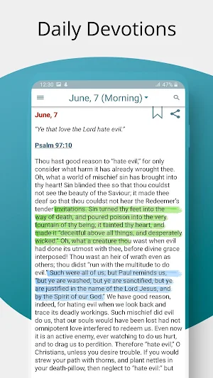 Morning and Evening Devotional - Daily Bible Free Screenshot 0